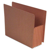 Expanding File Pockets, Straight Cut, Redrope, Letter, 10/Box