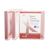 Breast Cancer Awareness View Binder, 1in Capacity