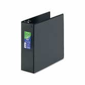 Non-Stick Round Ring Poly View Binder, 8-1/2 x 11, 4in Capacity