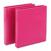 Antimicrobial Presentation View Binder, 1in Capacity, Berry, 2/Pk