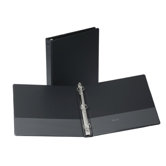 Round Ring Binder,1/2" Capacity,11"x8-1/2",Black