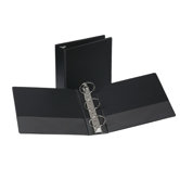 Round Ring Binder,2 " Capacity,11"x8-1/2",Black