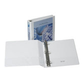 Insertable D-Ring Binder, 1-1/2" Cap, 11"x8-1/2", White