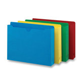 File Jackets, 2" Exp, Letter, Straight Cut, 10 per Pack, AST