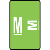 Alpha-Z Color-Coded Second Letter Labels, Letter A, 100/Pack, Letter M, Light Green