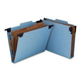 Six Section Hanging Classification Folder, Pressboard/Kraft