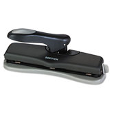 20-Sheet Desktop Two- and Three-Hole Adjustable Punch, 9/32" Holes, Black