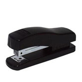 Half Strip Stapler, Rounded Base, 7-1/2"x1-3/4"x6-1/2", Black
