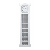 Floor Clock with CD Organizer in White