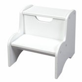 Two Step Stool in White