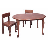Queen Anne Kids 3 Piece Table and Chair Set