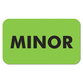 Medical Labels for Minor, 1-1/2 x 2-7/8, Fluor Green, 250/Roll