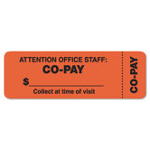 "Attention Office Staff" Medical Labels, 3 x 1, Orange, 500/Roll