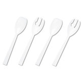 Table Set Plastic Serving Forks and Spoon, 2/Pack, 12 Packs/Box