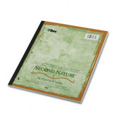 Second Nature Subject Notebook, College Margin/Rule, Ltr, White, 80 Sheets