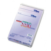 Spiral Steno Notebook, Gregg Rule, 6 X 9, 4 80-Sheet Pads/Pack