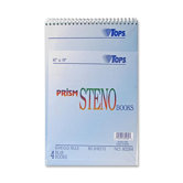 Spiral Steno Notebook, Gregg Rule, 6 x 9, Four 80-Sheet Pads per Pack