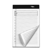 Planning Pad,Numbered Ruled, 5"x8", 40 Sheets per Pad, 6 per Pack, White, 2013