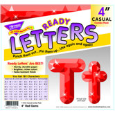 Red Gems Ready Letters 4in Upper