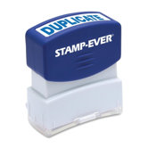 Stamp, Pre-Inked, "Dupicate", 9/16"x1-11/16" Imp, Blue
