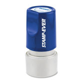 Round Stamp, Pre-inked, "Entered", Blue