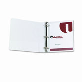 Economy D-Ring Vinyl View Binder, 1-1/2in Capacity, White