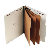 Pressboard Classification Folder, Letter, Eight-Section, 10/Box