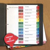 Table Of Contents Dividers, 6 Sets/Pack