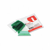 Hanging File Folder Plastic Index Tabs, 1/5 Tab, 2in, Green, 25/pack