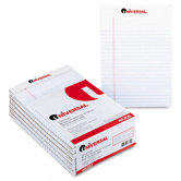 Perforated Edge Writing Pad, Jr. Legal Rule, 5x8, 50 Sheets, 12-Pack