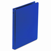 Basic Vinyl Round Ring Binder, 1/2in Capacity, Dark Blue