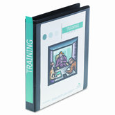 Heavy-Duty D-Ring Vinyl View Binder, 1" Capacity