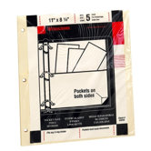 Pocket Pages, For Binders, 8-1/2"x11", Manila, 2013