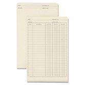 Folders For Use In Plastic Ledger, 9-1/2"x6", 100 per Box, Manila