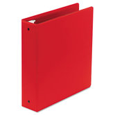 Basic Vinyl Round Ring Binder, 2" Capacity, Red