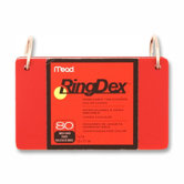 Index Cards Ringdex,w/Removable, Poly Tab, 3"x5",  Assorted