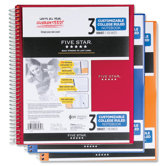 Five Star 3 Subject Customizable Notebook