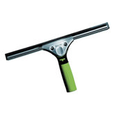 14" Squeegee,w/5" Ergonomic Handle, Stainless Steel/Green
