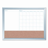 Magnetic Dry Erase 3-N-1 Board, Cork Area, 24 X 18