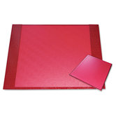 Eco-Friendly Croc Embossed Desk Pads and Mouse Pads, 24 1/2 x 19, Red