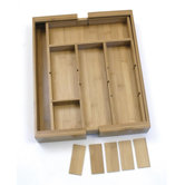 Bamboo Expandable Organizer with Removable Dividers