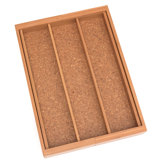 Bamboo and Cork Expandable Utensil Holder