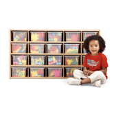 20 Tray Storage Cubbie with Clear Trays