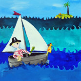 Wit & Whimsy Pirate Canvas Print