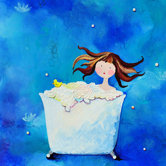 Wit & Whimsy Bathtime Canvas Print