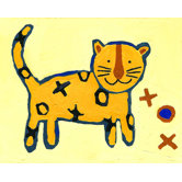Paper Prints X & O Tiger Canvas Print