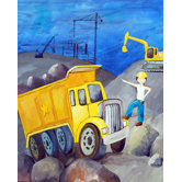 Construction Zone Paper Prints