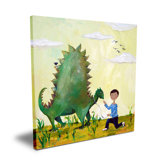 Wit & Whimsy Dino African American Canvas Art