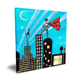 Wit & Whimsy African American Superhero Canvas Art