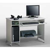 71,4cm Computertisch in Wei&szlig; uni